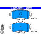 ATE | Bremsbelagsatz, Scheibenbremse | 13.0460-2603.2 ATE | Bremsbelagsatz, Scheibenbremse | 13.0460-2603.2