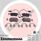 Zimmermann | Bremsbelagsatz, Scheibenbremse | 25214.175.4