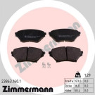 Zimmermann | Bremsbelagsatz, Scheibenbremse | 23863.160.1 Zimmermann | Bremsbelagsatz, Scheibenbremse | 23863.160.1