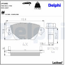 Delphi | Bremsbelagsatz, Scheibenbremse | LP1682 Delphi | Bremsbelagsatz, Scheibenbremse | LP1682