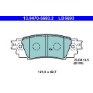 ATE | Bremsbelagsatz, Scheibenbremse | 13.0470-5693.2 ATE | Bremsbelagsatz, Scheibenbremse | 13.0470-5693.2
