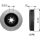 Gates | Riemenscheibe, Kurbelwelle | TVD1042