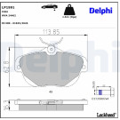 Delphi | Bremsbelagsatz, Scheibenbremse | LP1991 Delphi | Bremsbelagsatz, Scheibenbremse | LP1991