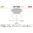 Valeo | Bremsbelagsatz, Scheibenbremse | 301738A Valeo | Bremsbelagsatz, Scheibenbremse | 301738A