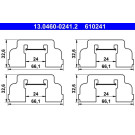 ATE | Zubehörsatz, Scheibenbremsbelag | 13.0460-0241.2