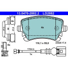 ATE | Bremsbelagsatz, Scheibenbremse | 13.0470-2882.2 ATE | Bremsbelagsatz, Scheibenbremse | 13.0470-2882.2