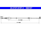 ATE | Seilzug, Feststellbremse | 24.3727-0197.2