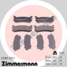 Zimmermann | Bremsbelagsatz, Scheibenbremse | 23387.125.1 Zimmermann | Bremsbelagsatz, Scheibenbremse | 23387.125.1