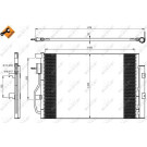 NRF | Kondensator, Klimaanlage | 350044