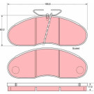 TRW | Bremsbelagsatz, Scheibenbremse | GDB948 TRW | Bremsbelagsatz, Scheibenbremse | GDB948