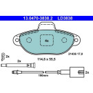 ATE | Bremsbelagsatz, Scheibenbremse | 13.0470-3838.2 ATE | Bremsbelagsatz, Scheibenbremse | 13.0470-3838.2