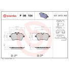 Brembo | Bremsbelagsatz, Scheibenbremse | P 06 104 Brembo | Bremsbelagsatz, Scheibenbremse | P 06 104