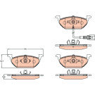 TRW | Bremsbelagsatz, Scheibenbremse | GDB2108