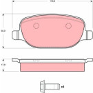 TRW | Bremsbelagsatz, Scheibenbremse | GDB1490 TRW | Bremsbelagsatz, Scheibenbremse | GDB1490
