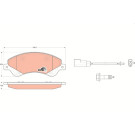 TRW | Bremsbelagsatz, Scheibenbremse | GDB1723