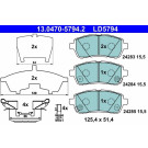 ATE | Bremsbelagsatz, Scheibenbremse | 13.0470-5794.2 ATE | Bremsbelagsatz, Scheibenbremse | 13.0470-5794.2