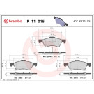 Brembo | Bremsbelagsatz, Scheibenbremse | P 11 015 Brembo | Bremsbelagsatz, Scheibenbremse | P 11 015