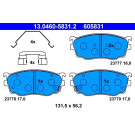 ATE | Bremsbelagsatz, Scheibenbremse | 13.0460-5831.2 ATE | Bremsbelagsatz, Scheibenbremse | 13.0460-5831.2