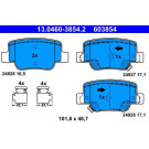 ATE | Bremsbelagsatz, Scheibenbremse | 13.0460-3854.2 ATE | Bremsbelagsatz, Scheibenbremse | 13.0460-3854.2