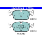ATE | Bremsbelagsatz, Scheibenbremse | 13.0470-7338.2 ATE | Bremsbelagsatz, Scheibenbremse | 13.0470-7338.2
