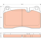TRW | Bremsbelagsatz, Scheibenbremse | GDB2048 TRW | Bremsbelagsatz, Scheibenbremse | GDB2048