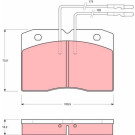 TRW | Bremsbelagsatz, Scheibenbremse | GDB343 TRW | Bremsbelagsatz, Scheibenbremse | GDB343