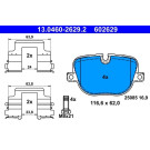 ATE | Bremsbelagsatz, Scheibenbremse | 13.0460-2629.2 ATE | Bremsbelagsatz, Scheibenbremse | 13.0460-2629.2