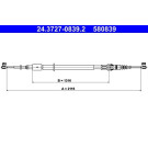 ATE | Seilzug, Feststellbremse | 24.3727-0839.2