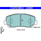 ATE | Bremsbelagsatz, Scheibenbremse | 13.0470-5665.2 ATE | Bremsbelagsatz, Scheibenbremse | 13.0470-5665.2