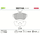 Valeo | Bremsbelagsatz, Scheibenbremse | 302114A Valeo | Bremsbelagsatz, Scheibenbremse | 302114A