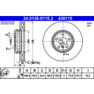 ATE | Bremsscheibe | 24.0136-0115.2