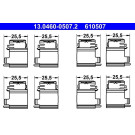 ATE | Zubehörsatz, Scheibenbremsbelag | 13.0460-0507.2
