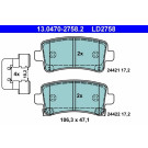 ATE | Bremsbelagsatz, Scheibenbremse | 13.0470-2758.2 ATE | Bremsbelagsatz, Scheibenbremse | 13.0470-2758.2