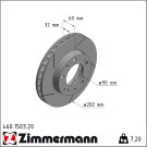 ZIMMERMANN COAT Z 460.1503.20 Bremsscheibe Rechts für PORSCHE 928 Coupe 282x32mm, 9/5, 5x130, innenbelüftet, geschlitzt