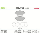 Valeo | Bremsbelagsatz, Scheibenbremse | 302478A Valeo | Bremsbelagsatz, Scheibenbremse | 302478A
