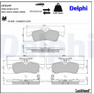 Delphi | Bremsbelagsatz, Scheibenbremse | LP3147 Delphi | Bremsbelagsatz, Scheibenbremse | LP3147