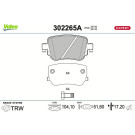 Valeo | Bremsbelagsatz, Scheibenbremse | 302265A Valeo | Bremsbelagsatz, Scheibenbremse | 302265A