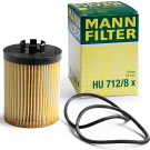 MANN-FILTER HU 712/8 x Ölfilter mit Dichtung, Filtereinsatz MANN-FILTER HU 712/8 x Ölfilter mit Dichtung, Filtereinsatz