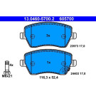 ATE | Bremsbelagsatz, Scheibenbremse | 13.0460-5700.2