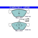 ATE | Bremsbelagsatz, Scheibenbremse | 13.0470-7181.2 ATE | Bremsbelagsatz, Scheibenbremse | 13.0470-7181.2