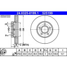 ATE | Bremsscheibe | 24.0325-0199.1