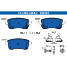 ATE | Bremsbelagsatz, Scheibenbremse | 13.0460-2651.2 ATE | Bremsbelagsatz, Scheibenbremse | 13.0460-2651.2