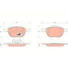 TRW | Bremsbelagsatz, Scheibenbremse | GDB1583