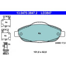 ATE | Bremsbelagsatz, Scheibenbremse | 13.0470-3847.2 ATE | Bremsbelagsatz, Scheibenbremse | 13.0470-3847.2