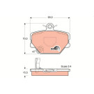 TRW | Bremsbelagsatz, Scheibenbremse | GDB1365 TRW | Bremsbelagsatz, Scheibenbremse | GDB1365
