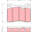 TRW | Bremsbelagsatz, Scheibenbremse | GDB261 TRW | Bremsbelagsatz, Scheibenbremse | GDB261
