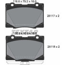 Textar | Bremsbelagsatz, Scheibenbremse | 2511701 Textar | Bremsbelagsatz, Scheibenbremse | 2511701