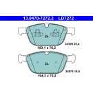 ATE | Bremsbelagsatz, Scheibenbremse | 13.0470-7272.2 ATE | Bremsbelagsatz, Scheibenbremse | 13.0470-7272.2