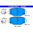 ATE | Bremsbelagsatz, Scheibenbremse | 13.0460-2606.2 ATE | Bremsbelagsatz, Scheibenbremse | 13.0460-2606.2