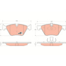 TRW | Bremsbelagsatz, Scheibenbremse | GDB1559